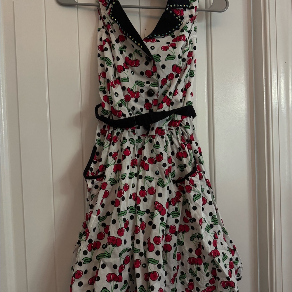 Weissman Cherry Print Kids Dress